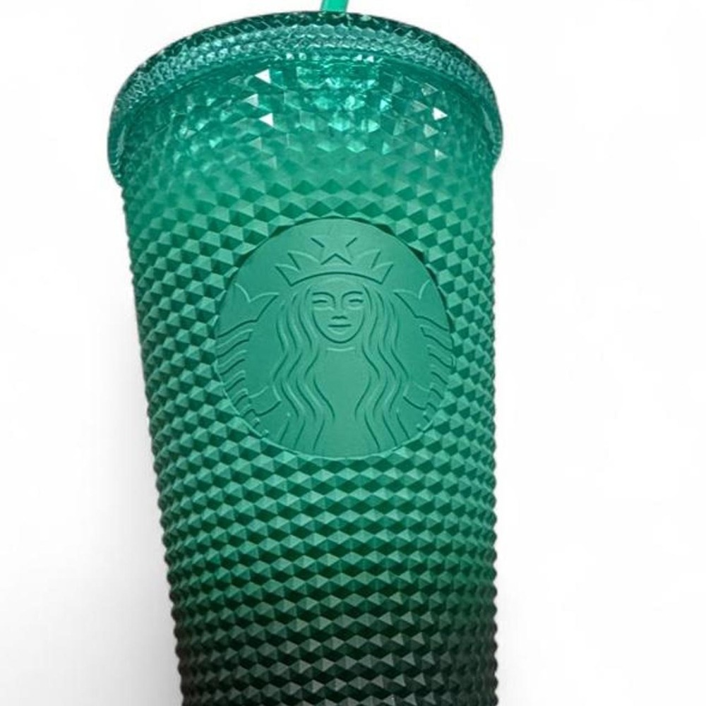 Starbucks Mint Green Winter 2022 Waxberry Gradient Bling Cup Tumbler Grande 16oz